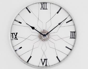 Bicycle wheel clock, wall clock, large wall clock, industrial clock, wheel clock, bike clock, bike wheel clock