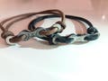 Handmade Recycled Bike Chain Bracelet: Leather Strap Bicycle Jewelry product logo