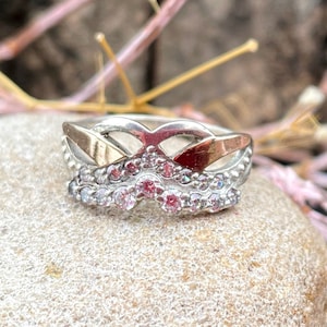 Statement Ring Vintage Ring Silver band ring Vintage 925 Sterling Silver Jewelry Silver Ring boho Jewelry boho Ring 7.5