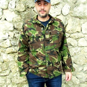 Camo Jacket for men mens Jacket Vintage mens Clothing Vintage Army Jacket Military Jacket camouflage jacket CAMOUFLAGE MILITARY