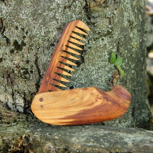 Husband giftforboyfriend giftformen GiftforBrother Hair Comb decorative combs beard grooming Wood comb Wooden comb beard comb image 4