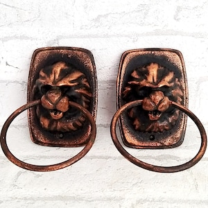 lion door knob Vintage DoorKnob Metal door knob Retro door knob Shabby chic decor Door hardware Antique door knob soviet door handles