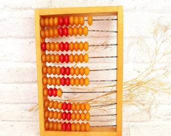 Vintage Abacus small Abacus Wooden Abacus Office Decor Rustic Home Decor Old School Calculator Old Abacus Wood Calculator Soviet Abacus