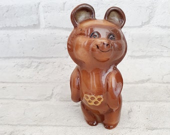 Olympics Memorabilia olympic bear Porcelain Bear Porcelain figurine olympic misha olympic figurine olympic statue Olympics Mascot Olympic 80