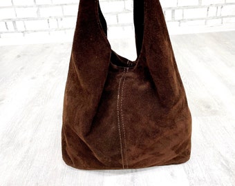 suede leather bag womens  bag Vintage Market Bag tote bag womens handbag  leather Handbags  hobo bag  Shoulder Bag