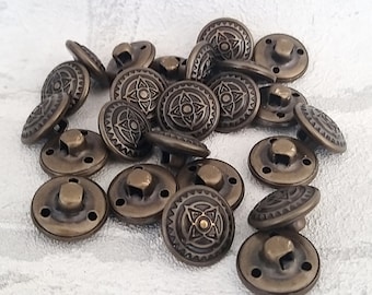 bronze Button Vintage Shank Button Military Button Antique Button Rustic Button Coat Button Count Buttons Retro Button
