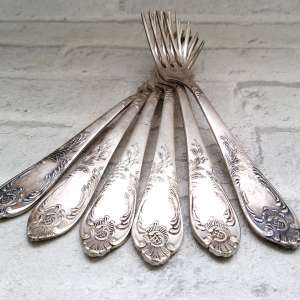 Vintage Serving Forks German silver Forks Melchior Forks Soviet vintage kitchen decor Collectible Forks Vintage silverware