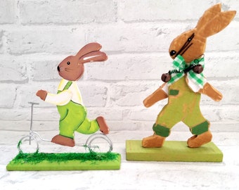 Easter Ornament Easter gift Easter Decor Easter sculpture wood Figurine wooden rabbit figurine Easter bunny Figurine wooden bunny sculpture
