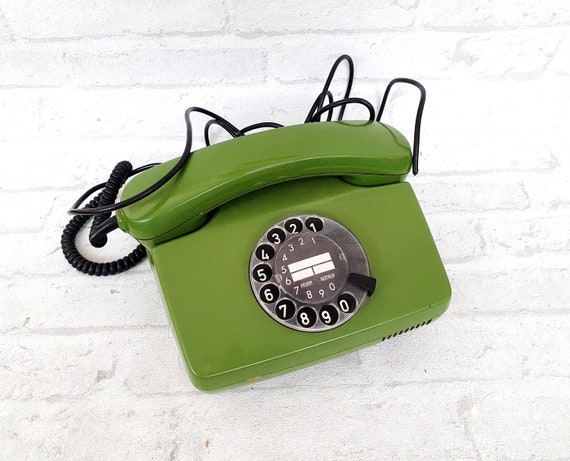 Teléfono verde, teléfono vintage, teléfono rotatorio, decoración Retro para  el hogar, teléfono antiguo, teléfono Retro, teléfono soviético, teléfono de  Hotel, teléfono raro, teléfono de escritorio antiguo -  España