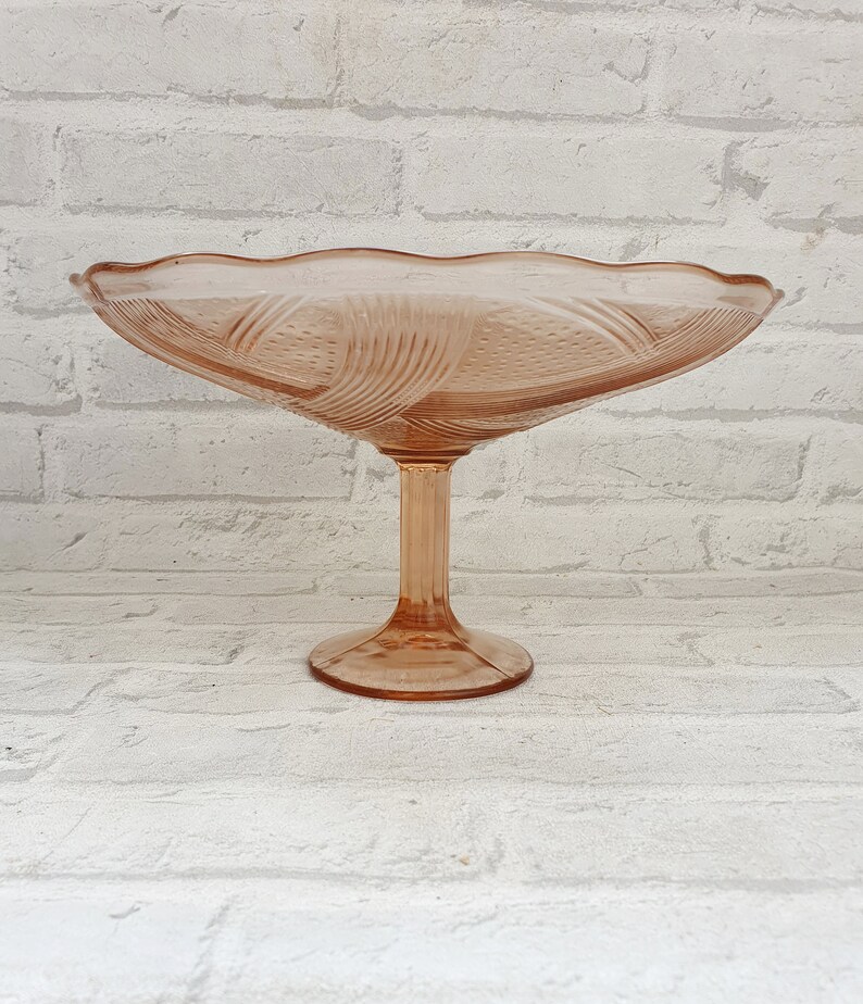 Blush Glassware Blush Pink Glassware Pink Glass Dish Vintage Etsy