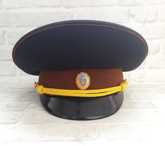 Vintage Military Hat Cap Military Cap Army Cap Officer's Cap Vintage in Hats Art Military Collection