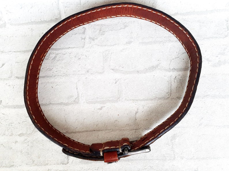 leather belt Vintage mens leather belt M Genuine leather accessories levis belt leather boho belt boho accessories image 5