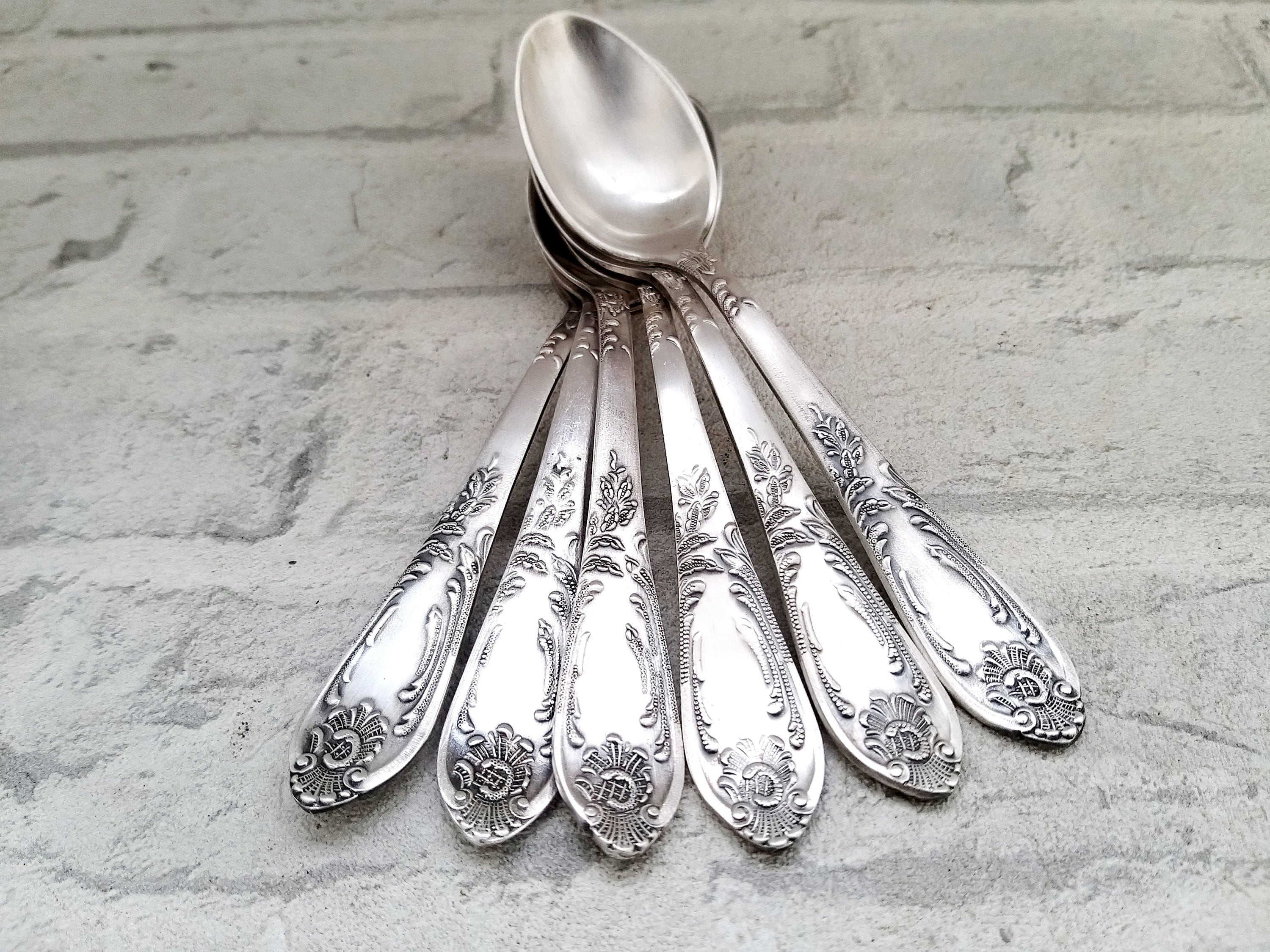 ビンテージ S.J.Rose & Son デミタススプーン 純銀製 アンティーク