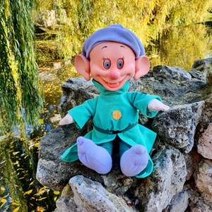 Stuffed Dopey Plush toys Vintage Disney Store  toys 12.5&quot; collectible toy snow white plush Seven Dwarfs  Childrens Toy Stuffed Toy kids Toy