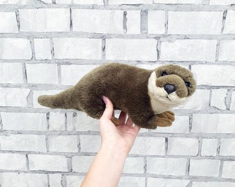 Vintage Stuffed Living Nature Otter Plüschtiere 17 "Sammlertiere Kinderspielzeug