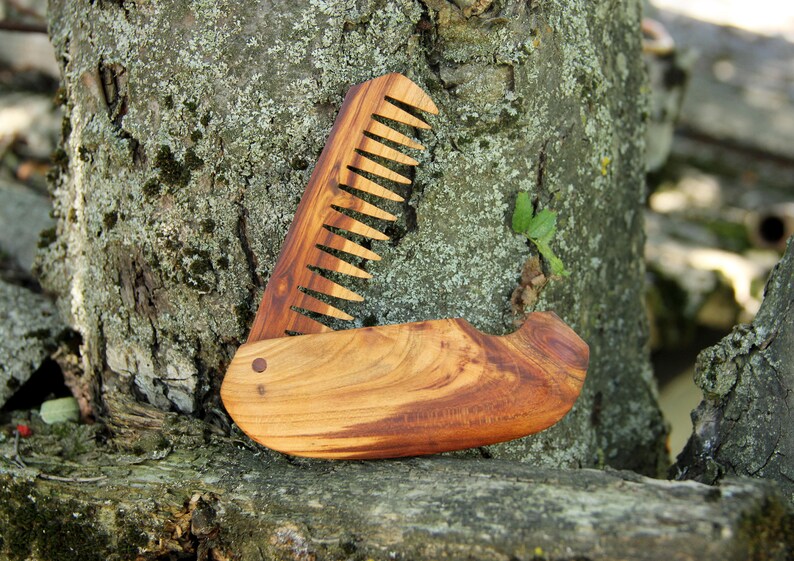 Husband giftforboyfriend giftformen GiftforBrother Hair Comb decorative combs beard grooming Wood comb Wooden comb beard comb image 4