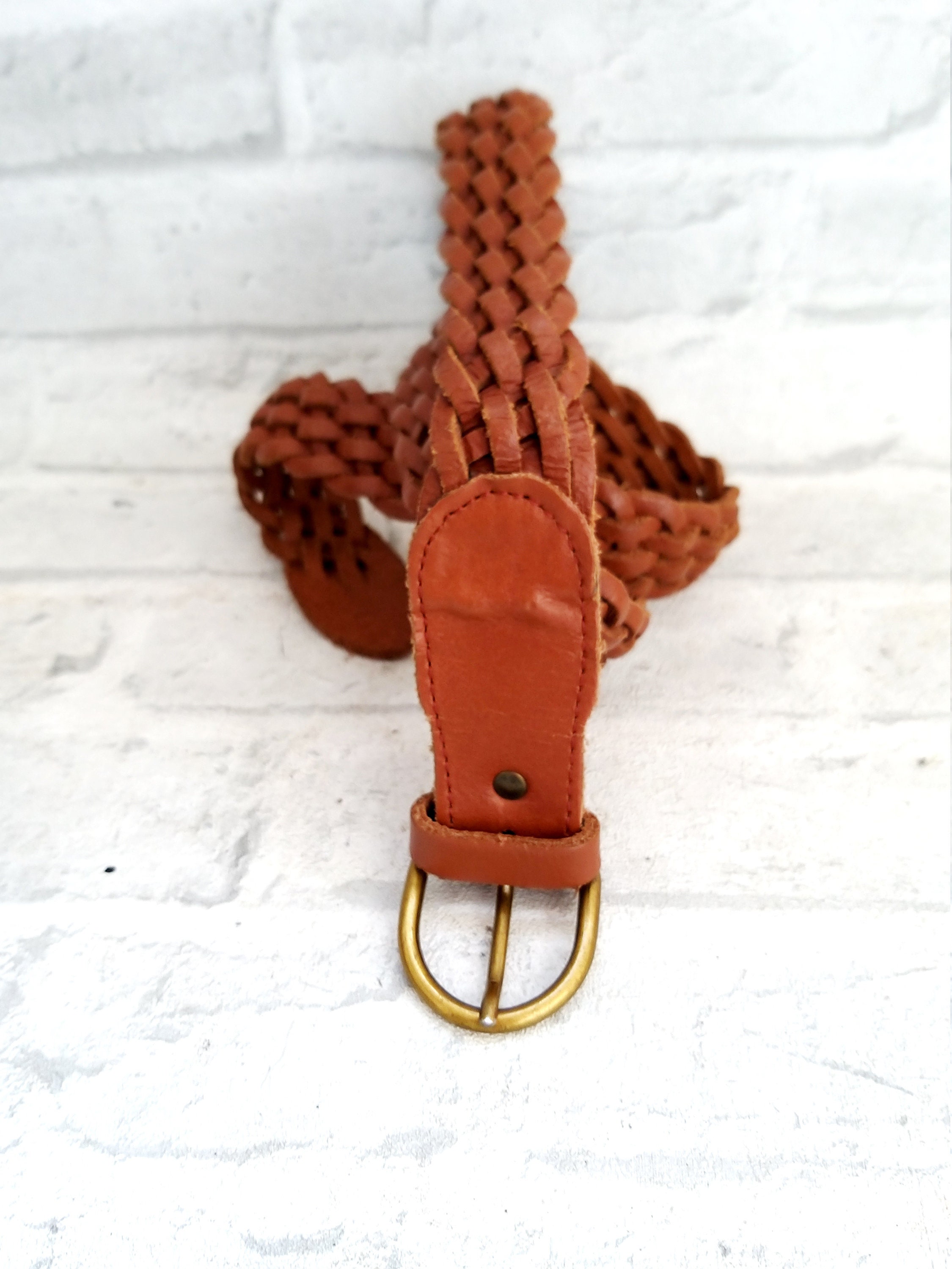 woven leather belt womens