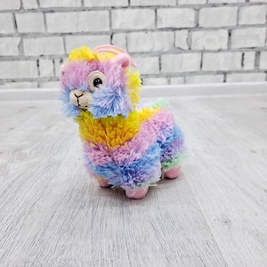 Stuffed Rainbow alpaca Plush toys Vintage lama toys 7&quot; collectible toy Childrens Toy Stuffed Toy kids Toy  Stuffed Animal Toy Baby toy