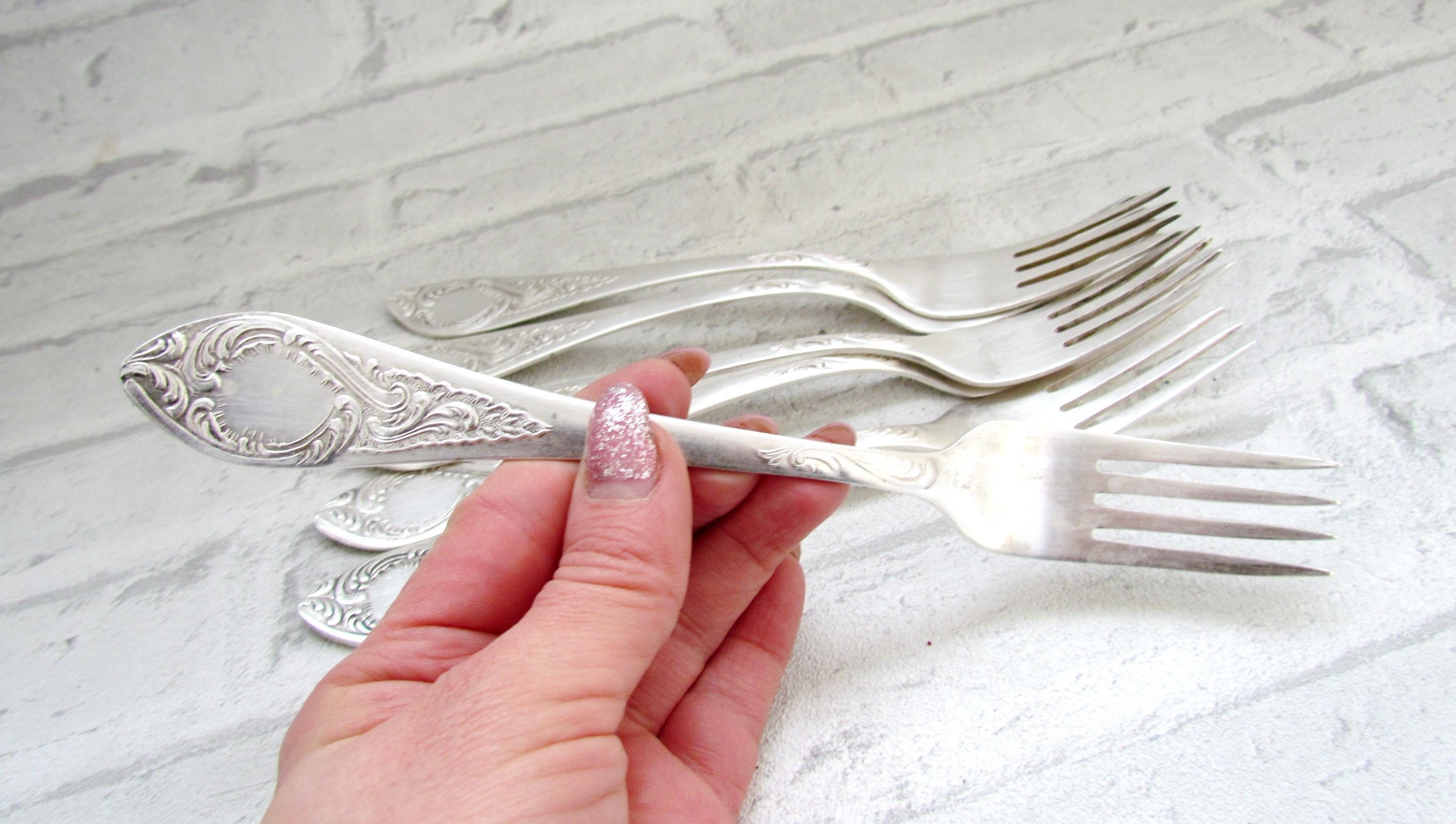 Vintage Serving Forks German silver Forks Melchior Forks Etsy