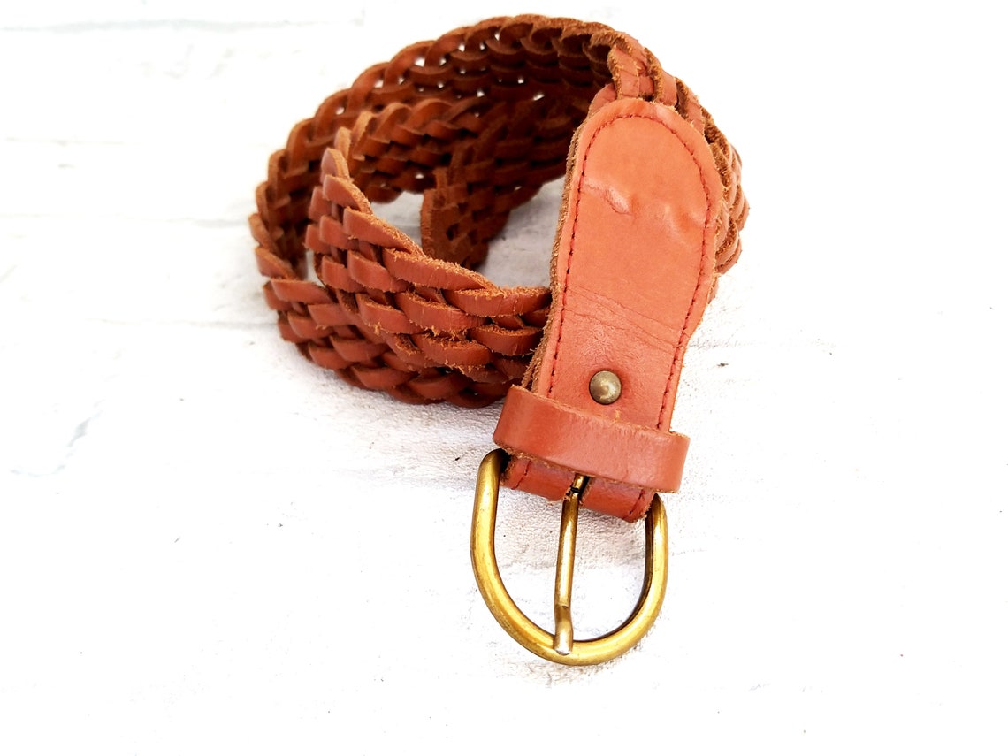 woven leather belt womens