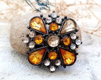 sister gift sister flower brooch women Jewelry women Brooch flower rhinestone Jewelry rhinestone Brooch Retro Old jewelry Retro Brooch
