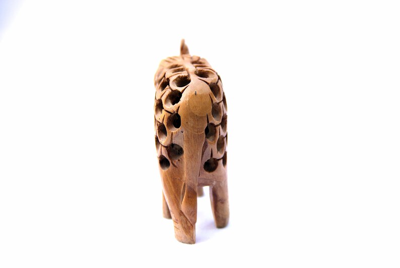 elephant decor African Elephant wood elephant statue wood statue elephant Figurine wood figurine Carved Elephant African figurine image 6