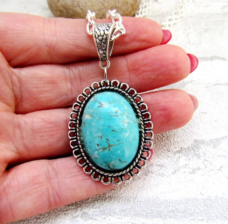 Turquoise Jewelry Ethnic Necklace Vintage Turquoise Necklace Etsy