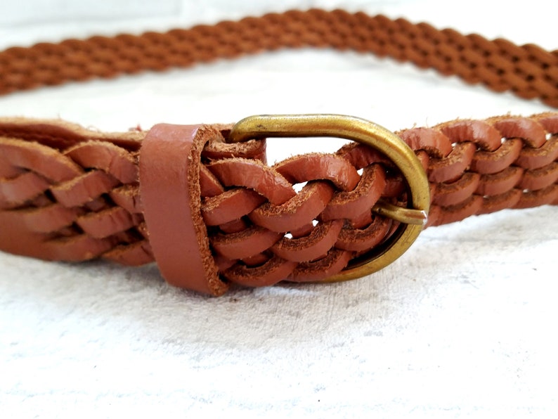 woven leather belt womens