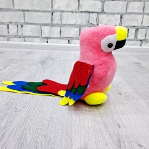 Stuffed Rainbow parrot Plush toys Vintage parrot toys 7.5&quot; collectible toy Children&#39;s Toy Stuffed Toy kids Toy  bird toy