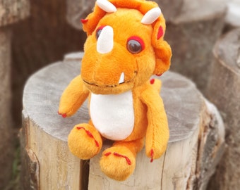 Orange triceratops plush cheap