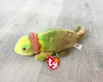 ty beanie babies RAINBOW the Chameleon Plush toys Vintage Iguana toys 9.5" collectible toy  animals toys Children's Toy Stuffed Toy kids Toy