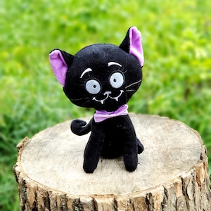 Stuffed black cat Plush toys 6.5&quot; Vintage halloween cat toys halloween decor collectible toy plush animals toys Childrens Toy kids Toy