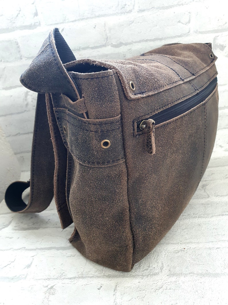 Mens Leather Bag Mens Bag Vintage crossbody Bag Mens Crossbody Bag Mens Shoulder Bag crossbody handbag saddle bag laptop bag leather satchel image 8