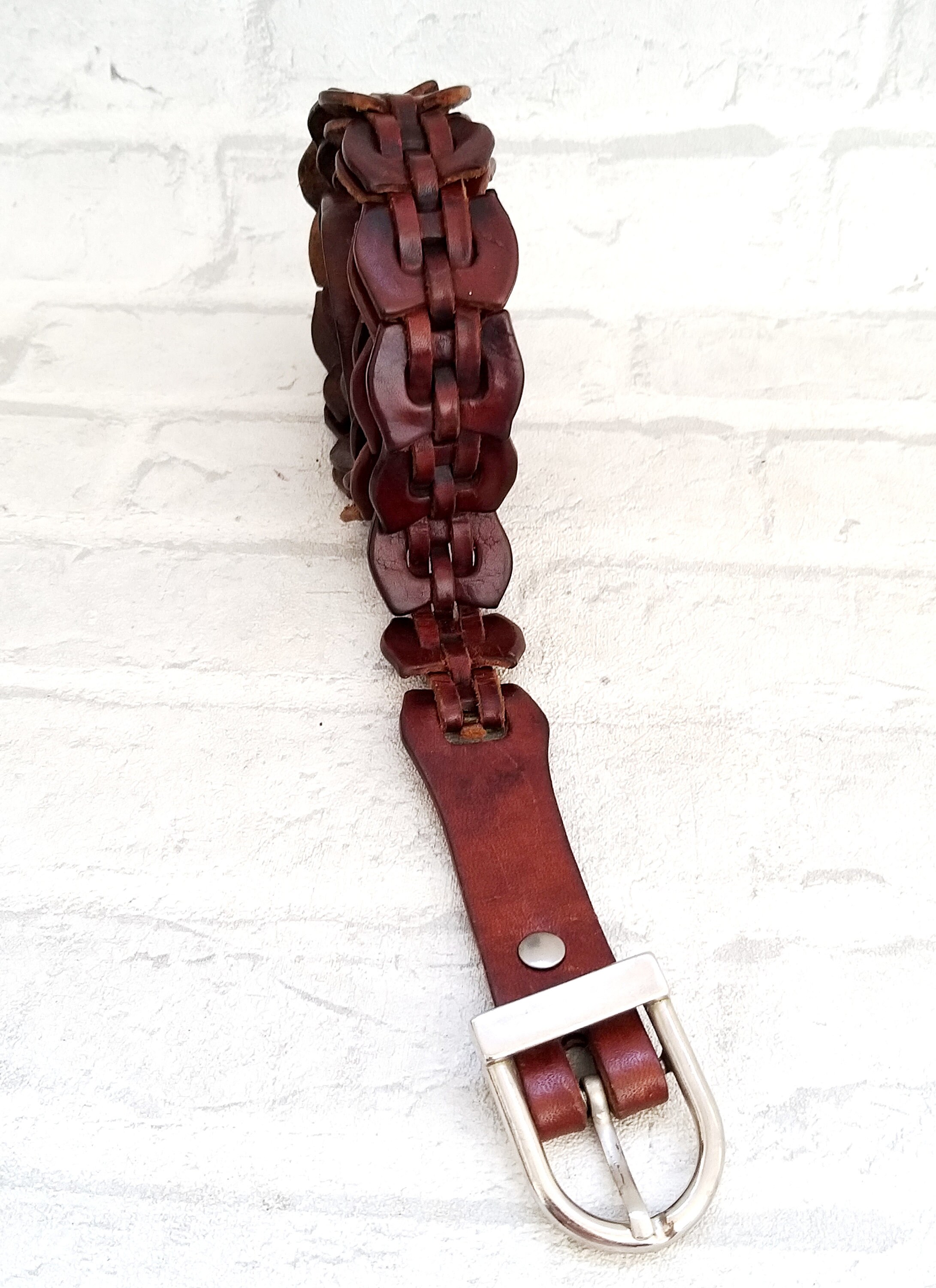 woven leather belt womens