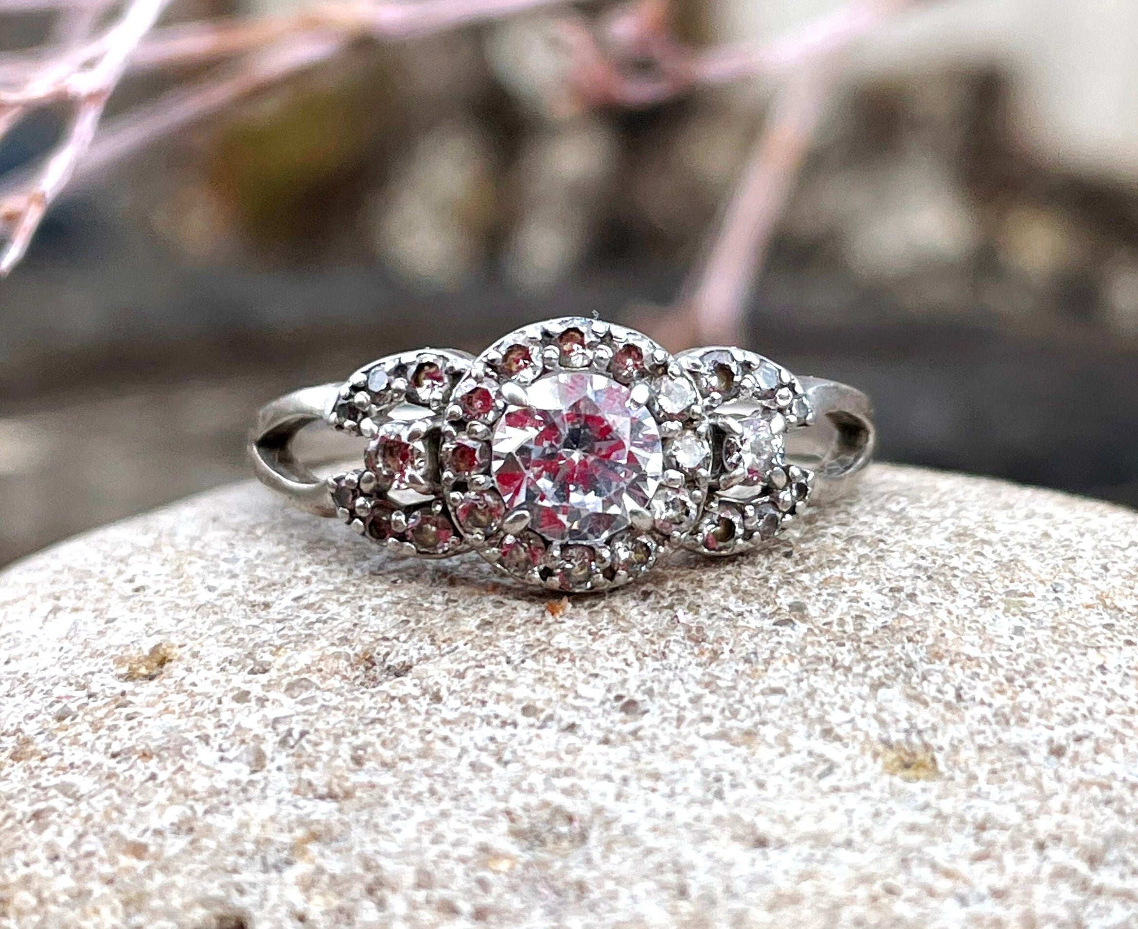 Silver Ring Vintage 925 Sterling Silver Jewelry Retro Jewelry 