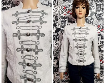 womens Clothing Vintage womens blazer M womens jacket military jacket military blazer gray blazer Ladies jacket  ladies blazer gray jacket