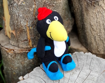 Stuffed crow  Plush toys Vintage crow  toys 9" collectible toy plush Children's Toy Stuffed Toy kids Toy  Raven toy bird toy