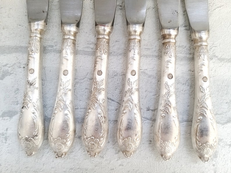 German silver knives Vintage kitchen collectibles Cutlery Etsy