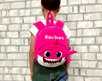 Sac à dos en peluche pour bébé requin, 25 cm, sac à dos pour enfants, sac à dos vintage, jouets pour bébé requin