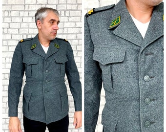 Military Clothing Men military jacket  swiss jacket Men coat Military uniform military coat Army Jacket Men jacket gray jacket Militaria