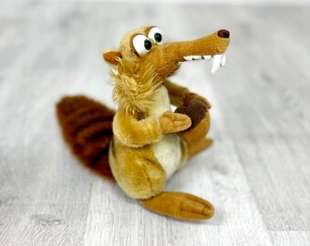 squirrel Plush toys Vintage ice age toys  7.5" collectible toy plush animals toys Children's Toy Stuffed Toy kids Toy Stuffed Animal Toy