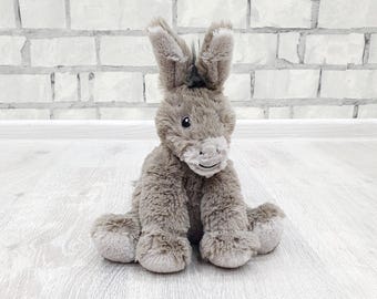 フランスアンティーク 高さ14インチのぬいぐるみロバのおもちゃ - Etsy