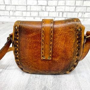 brown leather bag saddle bag shoulder bag womens bag crossbody handbag crossbody bag Everyday bag Boho Bag womens Handbag image 5
