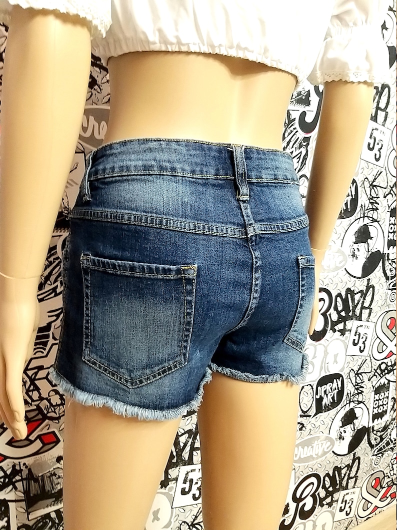 Shorts en denim vêtements pour femmes vintage shorts femme soeur cadeau Jean Shorts M Shorts Summer shorts Booty shorts cutoffs image 8