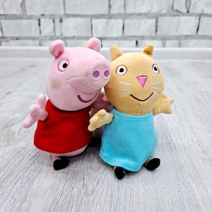 LOT Stuffed Candy cat  Peppa Pig  Plush toys 7&quot;   collectible toy  Children&#39;s Toy Stuffed Toy kids Toy