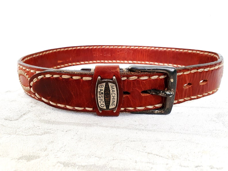 leather belt Vintage mens leather belt M Genuine leather accessories levis belt leather boho belt boho accessories image 2