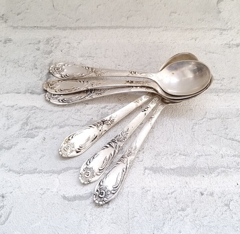 Coffee Spoons Vintage Serving Spoon German Silver Spoon Etsy