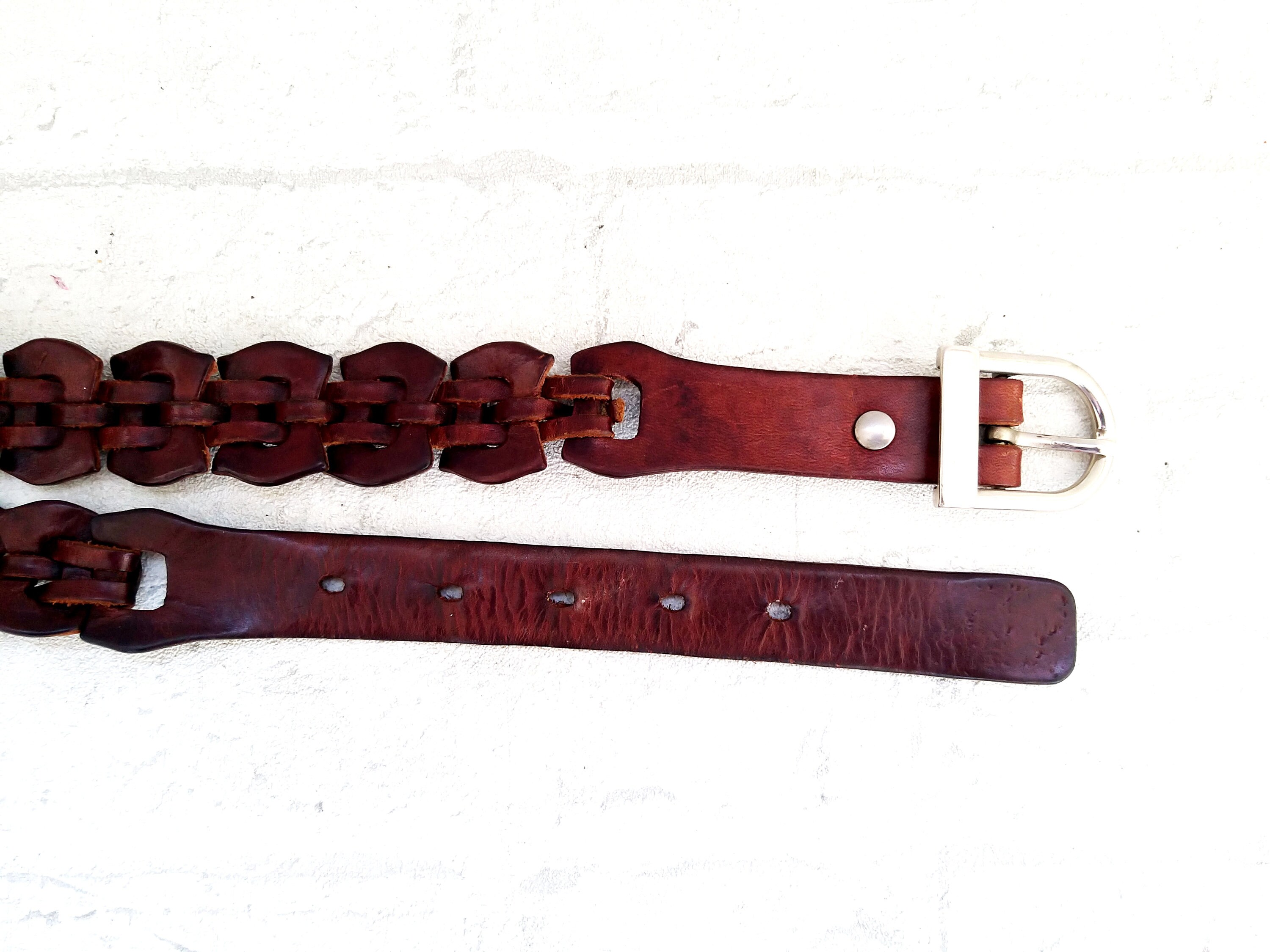 woven leather belt womens