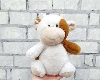 Vintage Stuffed Highland scottish Cow Plush toys 9.5" collectible  Childrens Animal kids Baby toy
