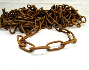 Home Décor Garden decor Farmhouse decor Rusty chain Retro chain Vintage Antique chain Old chain Rustic chain Unique chain Metal chain iron